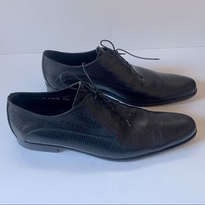 Dolce and Gabbana men’s blk leather basket weave Oxford size US 11